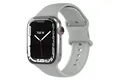 EAZY CASE Uhrenarmband Silicon Armband iWatch 10 9 8 7 6 5 4 3 2 SE Ultra, verstellbares Band 38-42mm Sportloop flexibel Knopfverschluss Hellgrau
