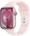 Apple Watch Series 9, 45 mm Aluminium, Sportband S/M, GPS + Cellular, pink - OVP
