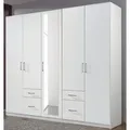 Kleiderschrank WIMEX "Freiburg", weiß (weiß uni), B:225cm H:210cm T:58cm, Schränke, Kleiderschrank Drehtürenschrank