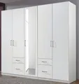 Kleiderschrank "Freiburg", weiß uni B/H/T: 225 cm x 210 cm x 58 cm
