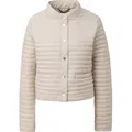 Outdoorjacke COMMA, Damen, Gr. 46, beige, Single Jersey, Obermaterial: 100% Polyester, unifarben, Strukturmuster, casual, regular fit taillenbedeckt, Langarm gerader Abschluss, Jacken, mit Strukturmuster