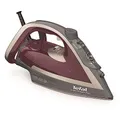 Tefal Dampfbügeleisen Smart Protect Plus, 2800W, kontinuierliche Dampfabgabe von bis zu 40 g/Min., automatische Abschaltung, Vertikaldampf, Durilium Airglide Bügelsohle, weinrot/grau, FV6870