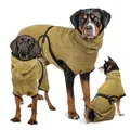 Rudelkönig Hundebademantel aus 100% Baumwolle - Saugstarker Bademantel Hunde mittel - Kuscheliger Bademantel mittelgroße Hunde