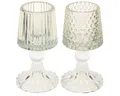 Florists Products Tischvase Glas Teelichthalter Vintage Design mit Punkt- und, 2 Stück