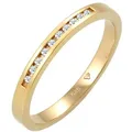 Elli DIAMONDS Verlobung Bandring Diamant (0.05 ct.) 585 Gelbgold 52 Damen 