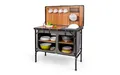 camp LIFE Capri Küchenbox | Campingschrank Campingküche Reiseküche faltbar mit Aluminiumgestell | Outdoor Küchenschrank Camping Küche Miniküche für Vorzelt inkl. Tragetasche (Deluxe)