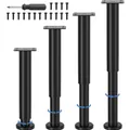 Möbelfüße Verstellbar Metall Schwarz Schrank Bett Sofa Nachttisch 25-43cm 4 Stk