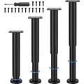Möbelfüße verstellbar 25-43cm Metall Schwarz Möbelbeine Betten, Sofas, Tische