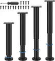 Verstellbare Möbelfüße 4er Set Metall Schwarz für Bett Sofa Schrank