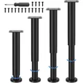 Möbelfüße Verstellbar Möbelbeine Höhenverstellbar Metall Schwarz 25-43cm