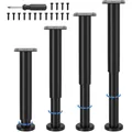 Möbelfüße verstellbar, Möbelbeine 25-43cm, Metall Schwarz, Sofa, Bett, Schran...
