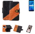 K-S-Trade Handyhülle für Asus ZenFone Max Plus (M1), Handyhülle Schutzhülle Bookstyle Case Wallet-Case Handy Cover
