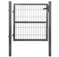 V2Aox Gartentor Gartentor Gartentür Zauntür Zauntor Pforte Anthrazit 100cm Quadratrohr