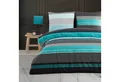 Buymax Bettwäsche Zigo, Renforcé, 3 teilig, Bettbezug-Set 200x200 cm 100% Baumwolle mit Reißverschluss, Streifen