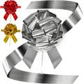 Praknu Weihnachtsbaumschleife Große Geschenkschleife für Auto - XXL ø 40 cm - Wiederverwendbar (1-tlg), Riesen Groß Schleife Wiederverwendbar - Leichter & schneller Aufbau