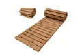 TRUTZHOLM Gartensteg Holzpfad ausrollbar 250x43x2 cm rustikales Tannenholz Anti-Rutsch