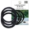 HappySeed Basteldraht 10m Bonsai Draht aus eloxiertem Aluminium, Schwarz - (3er Set) schwarz Ø 2 mm x 30 m