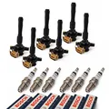 6x Zündspulen + 6x BOSCH Zündkerzen für BMW 3er E46 5er E39 7er E38 Z3 X5