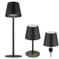 Tischleuchte Flaschenaufsatz Außenlampe schwarz Touchdimmer LED Akku CCT USB