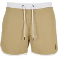 URBAN CLASSICS Badeshorts Urban Classics Herren Retro Swimshorts beige S