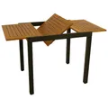 DEGAMO Gartentisch Balkontisch Vicenza aus Akazienholz und Aluminium, Ausziehbar 80/120x70cm, Anthrazit, FSC-Zertifiziert