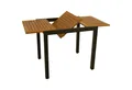 DEGAMO Gartentisch VICENZA, ausziehbar 80/120x70cm, Alu anthrazit + Akazie