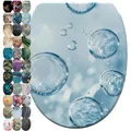 SANILO® WC-Sitz mit Absenkautomatik und Schnellverschluss Bubbles, Toilettendeckel direkt vom Hersteller, Klodeckel, Klobrille, WC Deckel, WC Brille