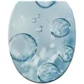 Sanilo Wc-Sitz, Blau, Holzwerkstoff, Wasser/Strand/Meer, Oval, 37.7x5.5x48 cm, Badezimmer, WC Ausstattung, WC Sitze