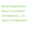 Ballograf Kugelschreiber Epoca P Luxe Schwarz, Schreibfarbe: Blau, 1 St. 104231