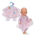 Puppenkleid Rosé 36cm Langarm mit Tüllrock & Leggings für BABY born Puppen