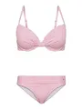 s.Oliver Damen Bügel-Bikini mit Streifendesign, wattierte Cups, Träger verstellbar, Hose mit Umschlagbund, weiches Material für EIN angenehmes Tragegefühl