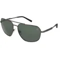 Timberland TB00009 Herren-Sonnenbrille Vollrand Eckig Metall-Gestell, grau