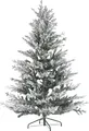 BELIANI Künstlicher Weihnachtsbaum Grün und Weiß 180 cm mit Kunstschnee Schneebedeckt Weihnachtsdeko