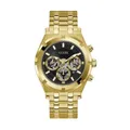GUESS Watches Continental Herren-Armbanduhr Analog Quarz mit Edelstahlarmband GW0260G2, goldfarben, GW0260G2, Gold, GW0260G2
