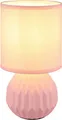 Tischleuchte, Keramik, Textil, pink, H 23 cm