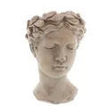 Pflanztopf Büste Thalia, Übertopf, Blumentopf aus Beton Antik gewischt 26 cm