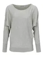 Heine Damen Feinstrickpullover mit Perlen, grau-melange GR 36/38 *SALE*
