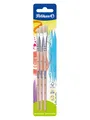 Pelikan Borstenpinsel Pinsel S613F 4/6/8 auf Blisterkarte, reine Schweinsborsten,