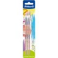 Pelikan Pinsel 700368, Sorte 613F, Borstenpinsel, Größe 4, 6 & 8, 3 Stück