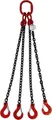 4-Strang Anschlagkette 3m GK8 8mm schwarz