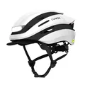 Lumos Ultra Smart-Helm Plus | Fahrradhelm | Vorder- und Rücklicht (LED) | Blinker | Bremslichter | Bluetooth-Verbindung | Erwachsene: Herren, Damen (Jet White, Größe: M-L)