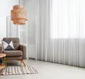 Weiße Voile, halbtransparente Vorhänge mit Kräuselband und Bleibandabschluss,Luftig, modern und langlebig für jedes Fenster,Gardinen und Vorhangsysteme Online-Shop (160 x 200 cm (HxB))