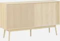 sweeek - Skandinavisches Sideboard mit Holzdekor B 150 cm - Natur