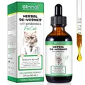 Wurmkur für Katzen 60ml，Verbesserung der Verdauung, Immunitätsschub Kräuterentwurmer mit Probitika, Katzenwurmer-Tropfen, Anti-Parasiten, Breitband-Hakenwürmer - Sicher, Effektiv
