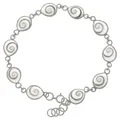 Armband "925 Silber mit Muschel weiß" weiß 19,5cm