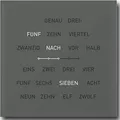 Kellys Finest Wortuhr Lisa 2.0 - GRAU - 40x40cm