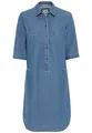 camel active Damen Denim Kleid aus zertifiziertem Organic Cotton Indigo Blau, Womenswear-S