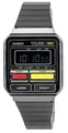 Casio Vintage Digital Edelstahlarmband Quarz A120WEGG-1B Unisex-Uhr