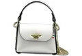 FLORENCE Umhängetasche Florence Bienen Handtasche Farbwahl (Umhängetasche, Umhängetasche), Damen Tasche Echtes Leder grün, Made-In Italy