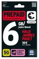 Congstar Prepaid Halbjahrespaket SIM-Karte Prepaidkarte